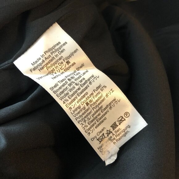 J Crew Simone Dress In Italian Stretch Merino Wool Blend Sheath Ivory Black 20 - Picture 6 of 7